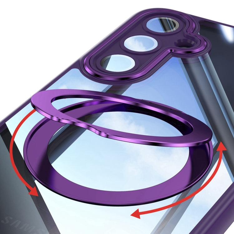 For Samsung Galaxy A16 5G 360 Holder MagSafe Acrylic Hybrid TPU Phone Case