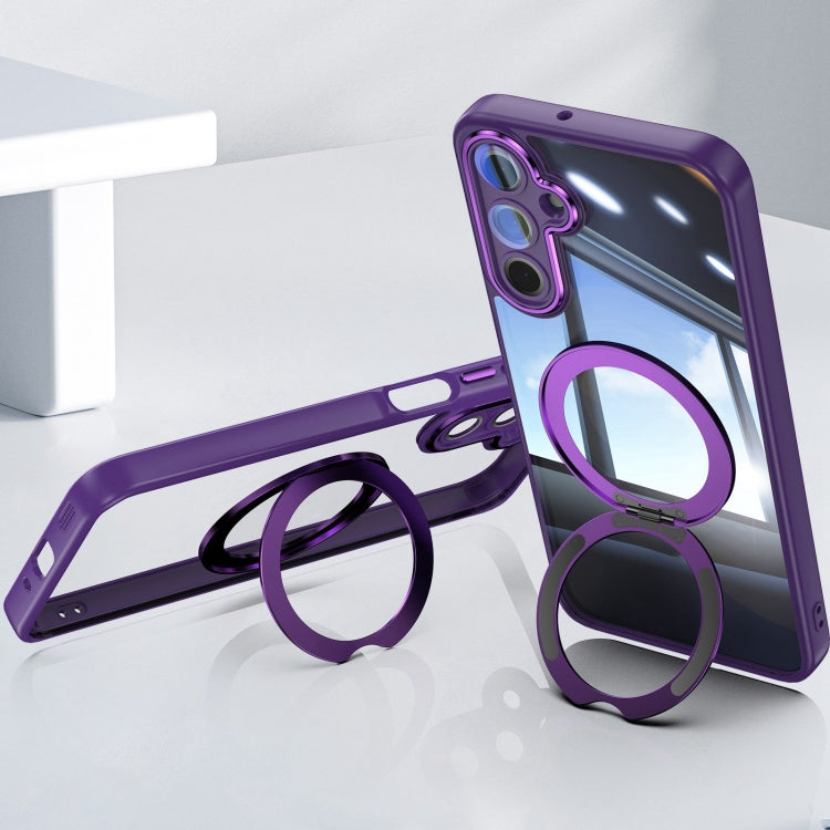 For Samsung Galaxy A16 5G 360 Holder MagSafe Acrylic Hybrid TPU Phone Case