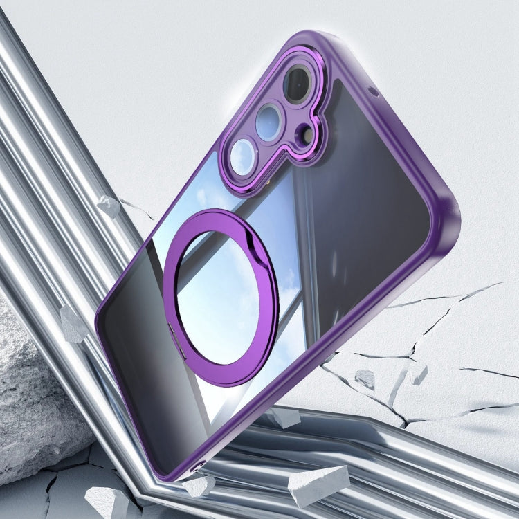 For Samsung Galaxy A16 5G 360 Holder MagSafe Acrylic Hybrid TPU Phone Case