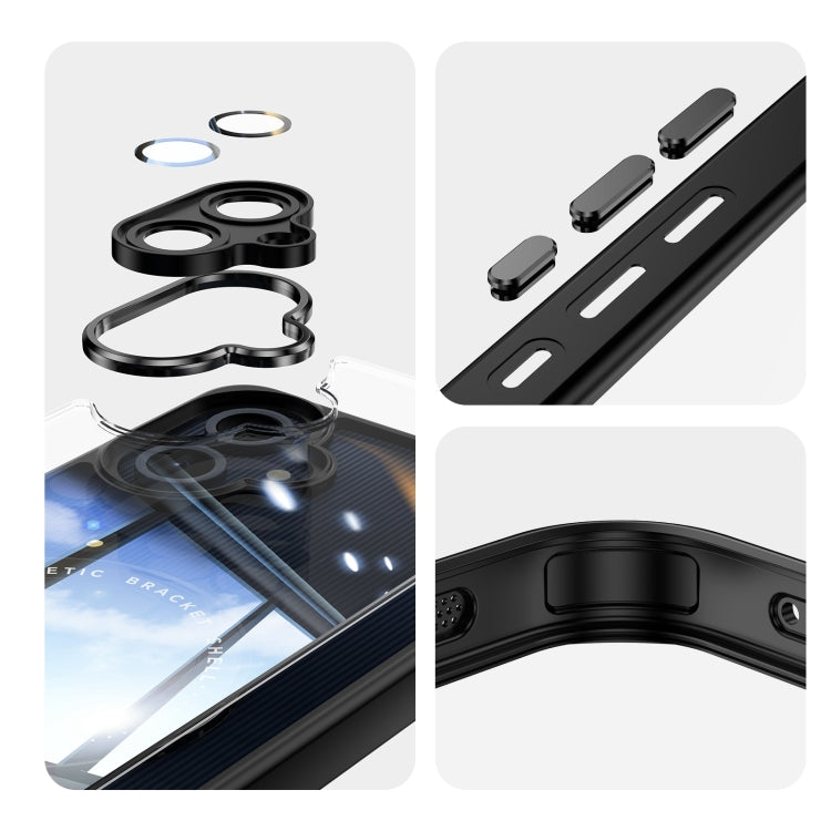 For Samsung Galaxy A06 4G 360 Holder MagSafe Acrylic Hybrid TPU Phone Case