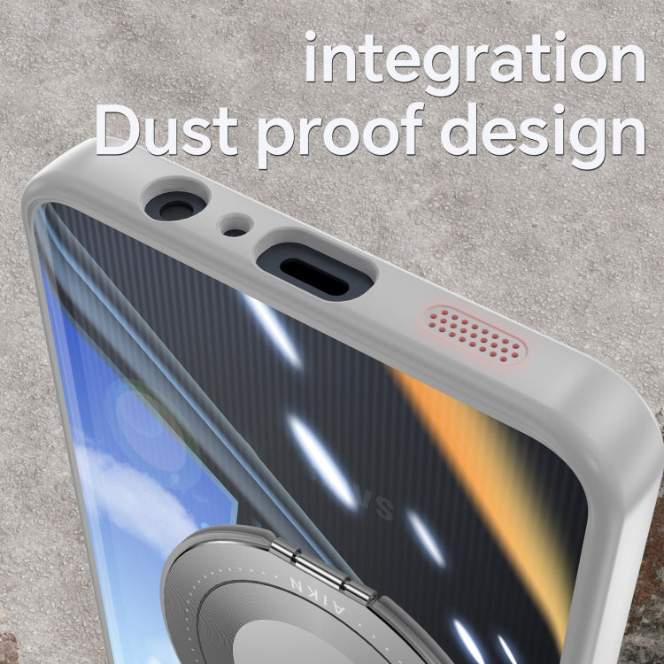 For Samsung Galaxy A06 4G 360 Holder MagSafe Acrylic Hybrid TPU Phone Case