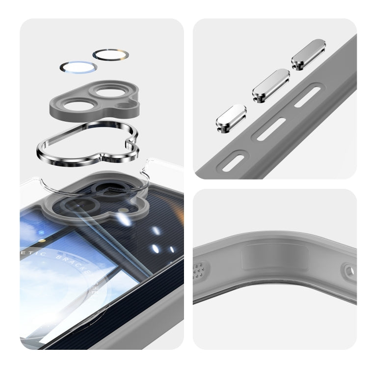 For Samsung Galaxy A06 4G 360 Holder MagSafe Acrylic Hybrid TPU Phone Case