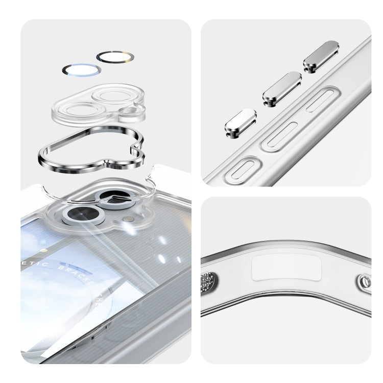 For Samsung Galaxy A06 4G 360 Holder MagSafe Acrylic Hybrid TPU Phone Case