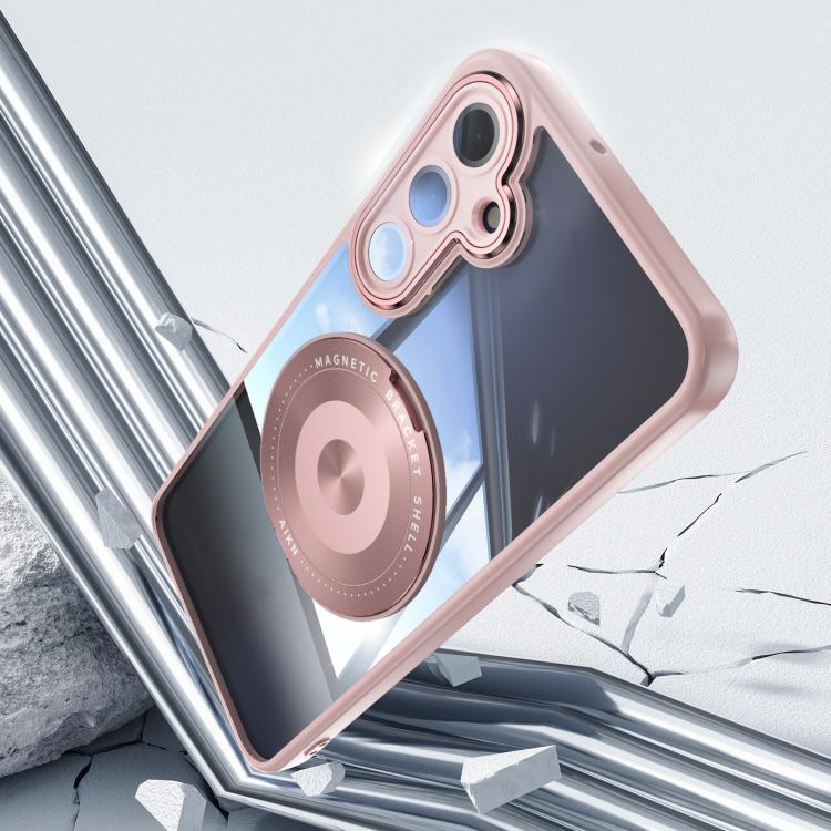 For Samsung Galaxy A26 5G 360 Holder MagSafe Acrylic Hybrid TPU Phone Case