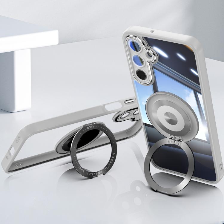 For Samsung Galaxy A26 5G 360 Holder MagSafe Acrylic Hybrid TPU Phone Case