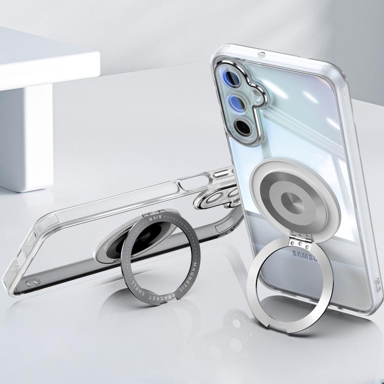 For Samsung Galaxy A26 5G 360 Holder MagSafe Acrylic Hybrid TPU Phone Case