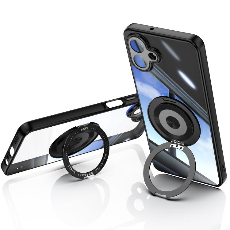 For Samsung Galaxy A07 360 Holder MagSafe Acrylic Hybrid TPU Phone Case