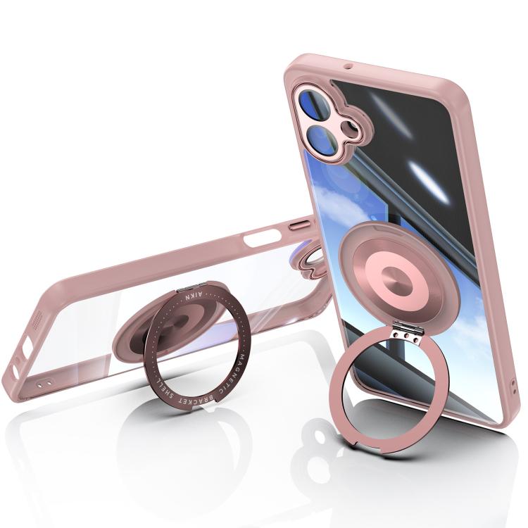 For Samsung Galaxy A07 360 Holder MagSafe Acrylic Hybrid TPU Phone Case