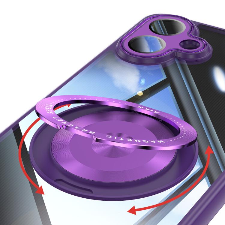 For Samsung Galaxy A07 360 Holder MagSafe Acrylic Hybrid TPU Phone Case