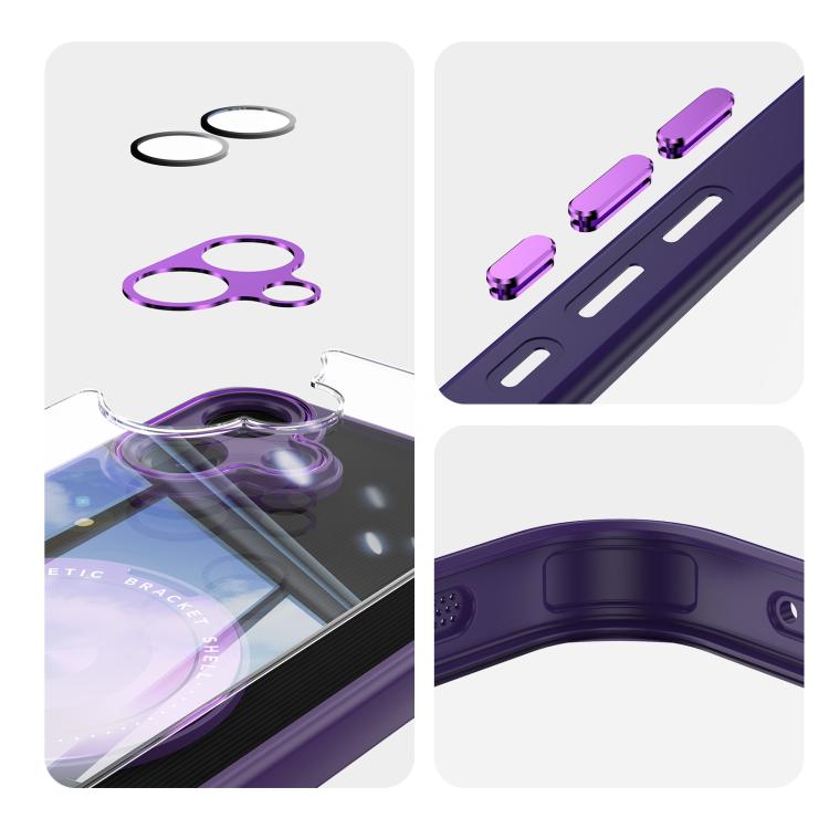For Samsung Galaxy A07 360 Holder MagSafe Acrylic Hybrid TPU Phone Case
