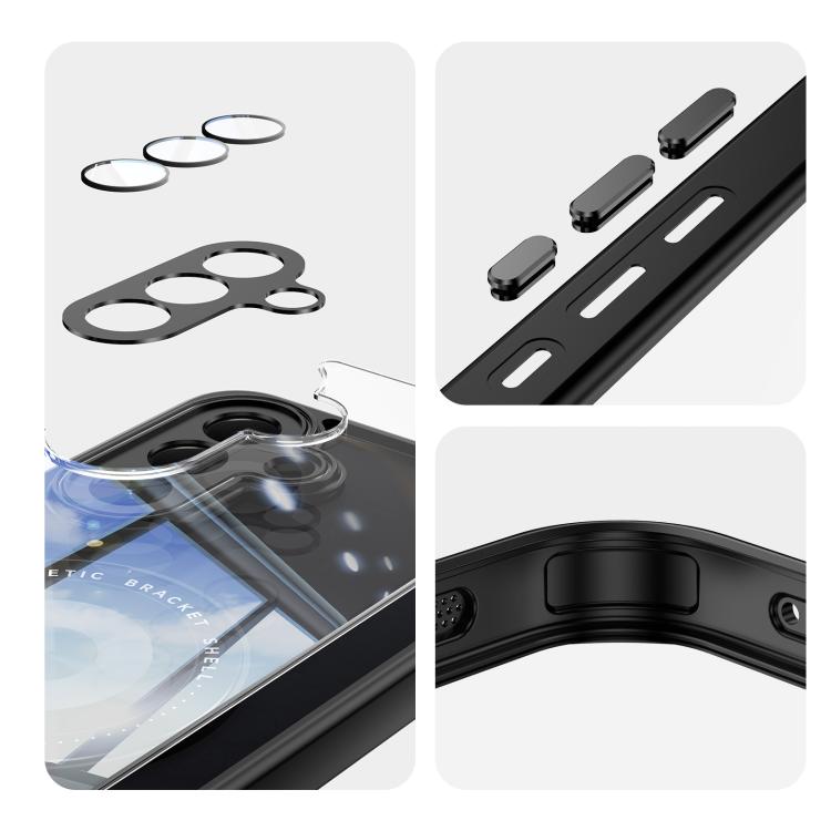 For Samsung Galaxy A17 360 Holder MagSafe Acrylic Hybrid TPU Phone Case