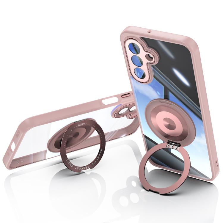 For Samsung Galaxy A17 360 Holder MagSafe Acrylic Hybrid TPU Phone Case