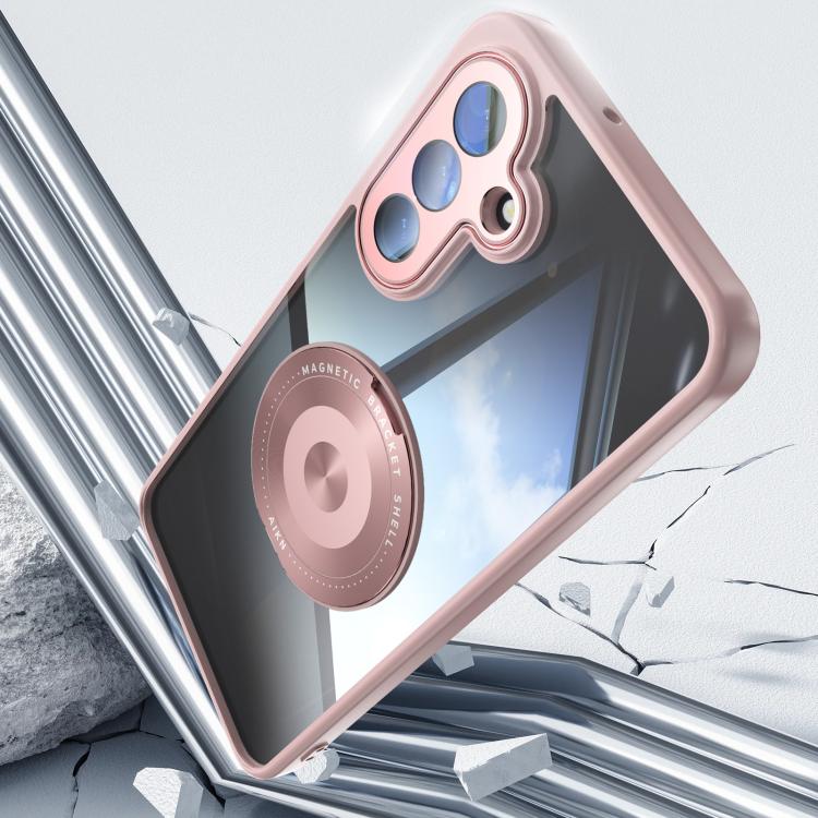 For Samsung Galaxy A17 360 Holder MagSafe Acrylic Hybrid TPU Phone Case