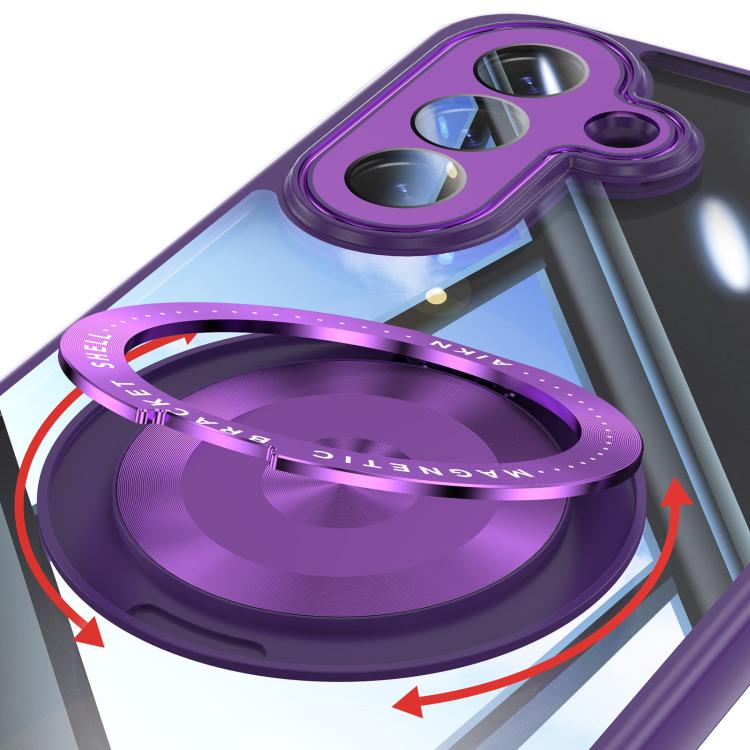 For Samsung Galaxy A17 360 Holder MagSafe Acrylic Hybrid TPU Phone Case