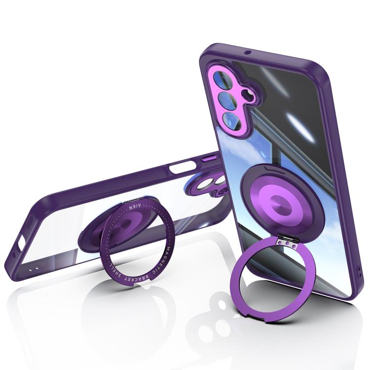 For Samsung Galaxy A17 360 Holder MagSafe Acrylic Hybrid TPU Phone Case