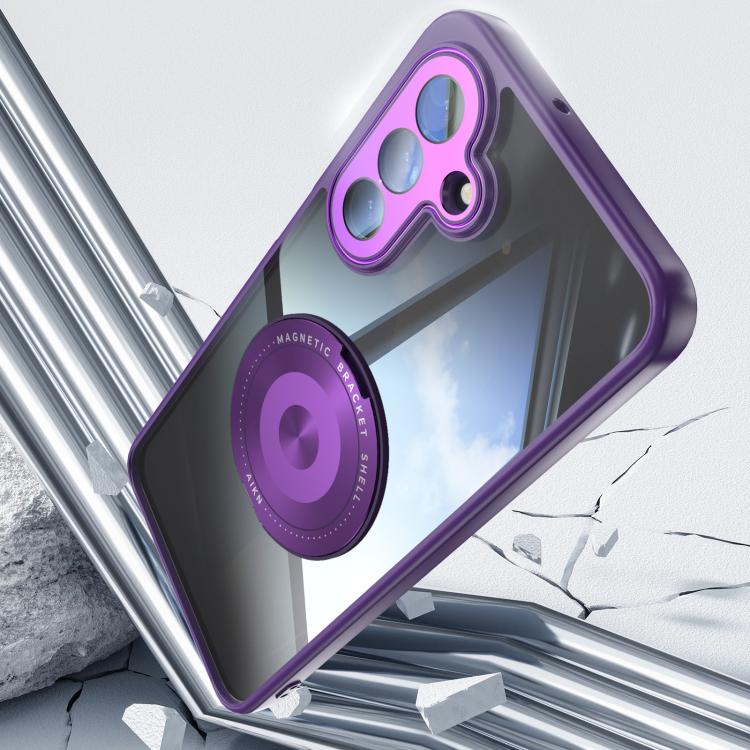 For Samsung Galaxy A17 360 Holder MagSafe Acrylic Hybrid TPU Phone Case