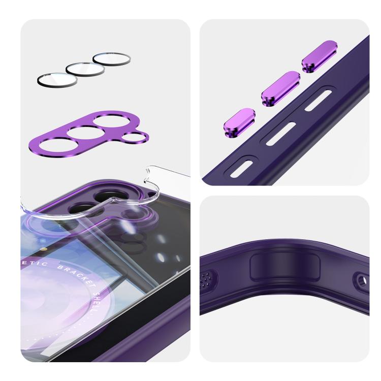 For Samsung Galaxy A17 360 Holder MagSafe Acrylic Hybrid TPU Phone Case
