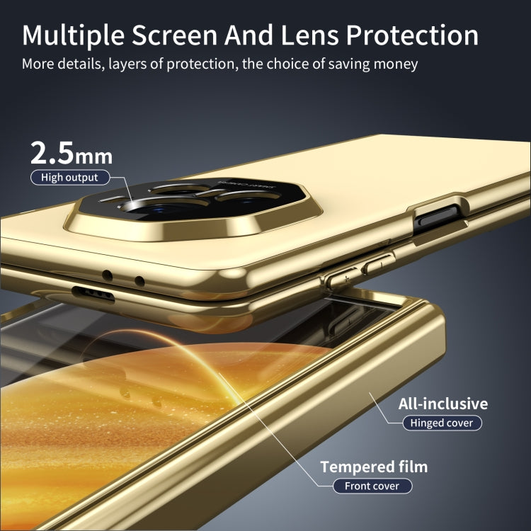 For Honor Magic V3 Integrated AG Frosted Vacuum Plating Phone Case