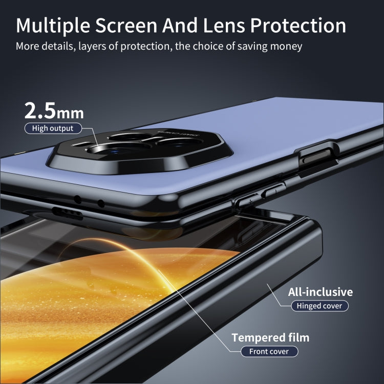 For Honor Magic V3 Integrated AG Frosted Vacuum Plating Phone Case