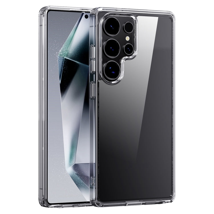 For Samsung Galaxy S25 Ultra 5G Crystal Clear TPU Hybrid PC Phone Case - Transparent