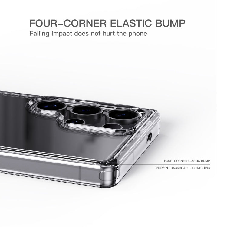 For Samsung Galaxy S25 Ultra 5G Crystal Clear TPU Hybrid PC Phone Case - Transparent