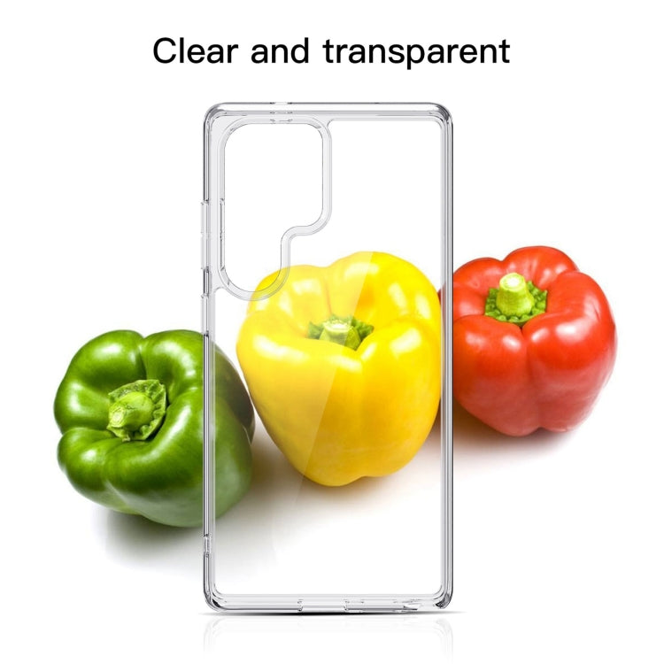 For Samsung Galaxy S25 Ultra 5G Crystal Clear TPU Hybrid PC Phone Case - Transparent