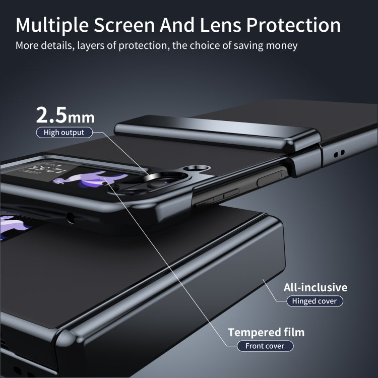 For Samsung Galaxy Z Flip3 5G Integrated AG Frosted Vacuum Plating Phone Case