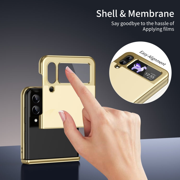 For Samsung Galaxy Z Flip3 5G Integrated AG Frosted Vacuum Plating Phone Case