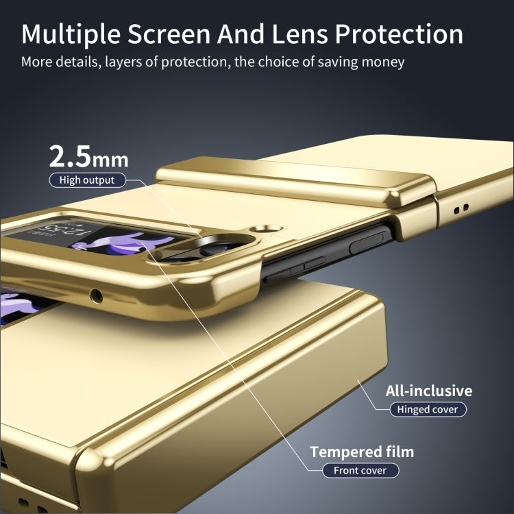 For Samsung Galaxy Z Flip3 5G Integrated AG Frosted Vacuum Plating Phone Case