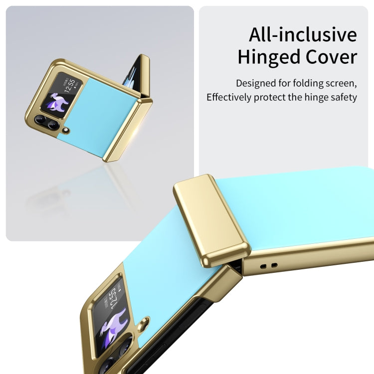 For Samsung Galaxy Z Flip4 Integrated AG Frosted Vacuum Plating Phone Case