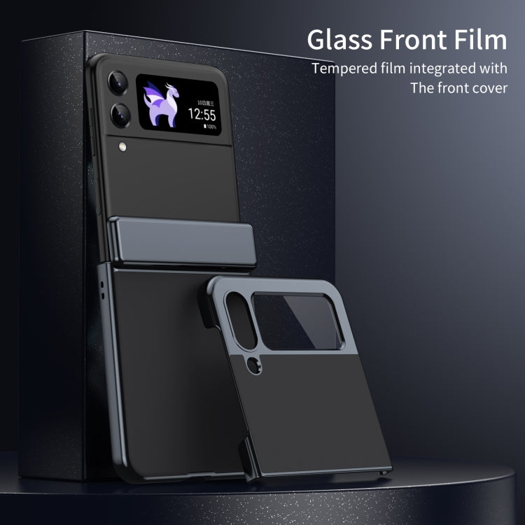 For Samsung Galaxy Z Flip4 Integrated AG Frosted Vacuum Plating Phone Case