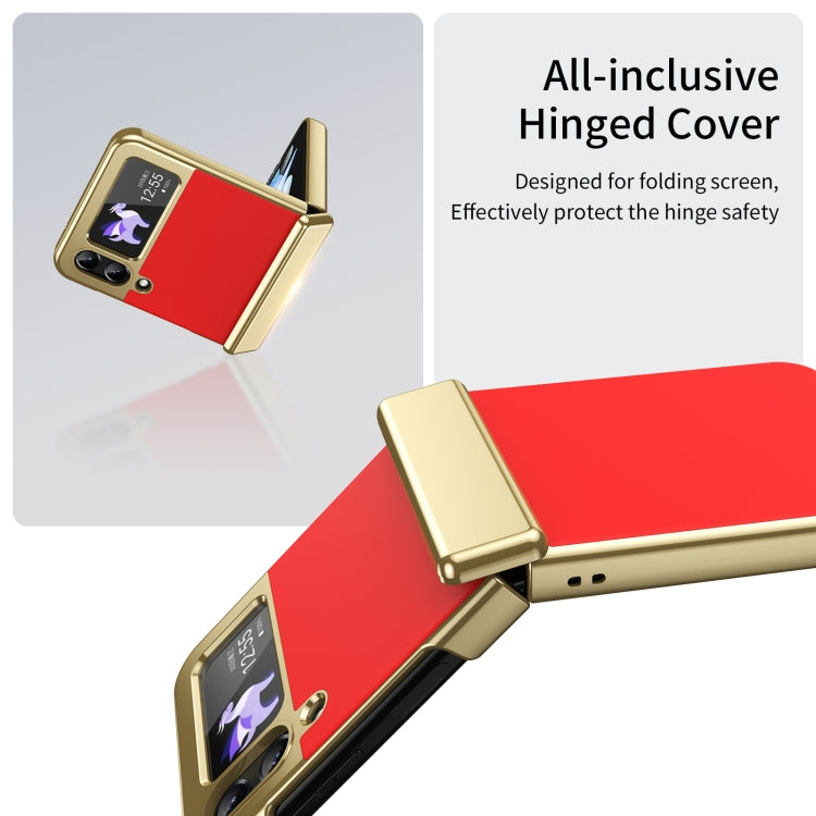 For Samsung Galaxy Z Flip4 Integrated AG Frosted Vacuum Plating Phone Case