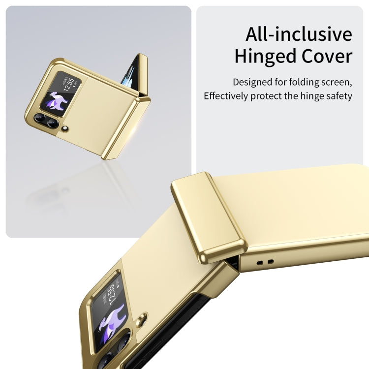 For Samsung Galaxy Z Flip4 Integrated AG Frosted Vacuum Plating Phone Case