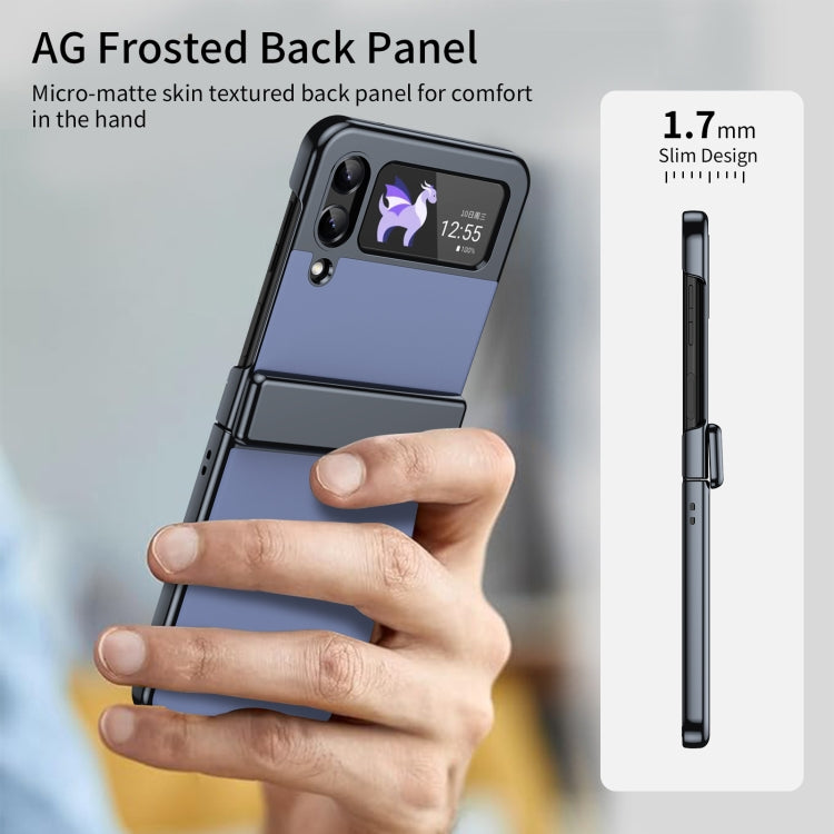 For Samsung Galaxy Z Flip4 Integrated AG Frosted Vacuum Plating Phone Case