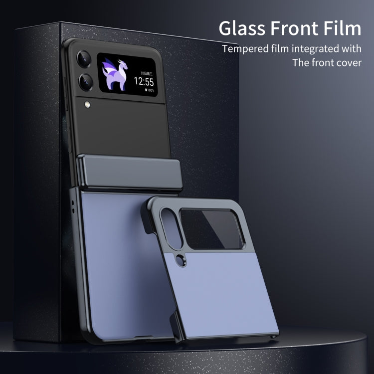 For Samsung Galaxy Z Flip4 Integrated AG Frosted Vacuum Plating Phone Case
