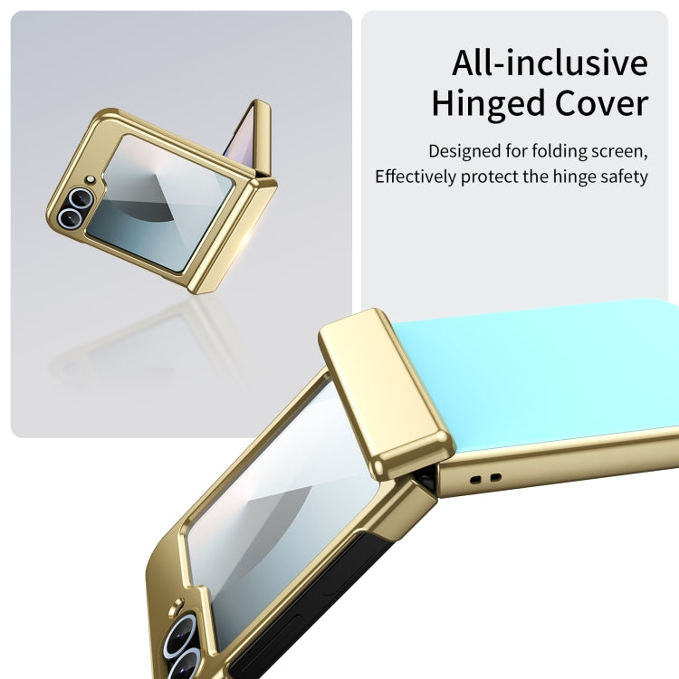For Samsung Galaxy Z Flip5 Integrated AG Frosted Vacuum Plating Phone Case