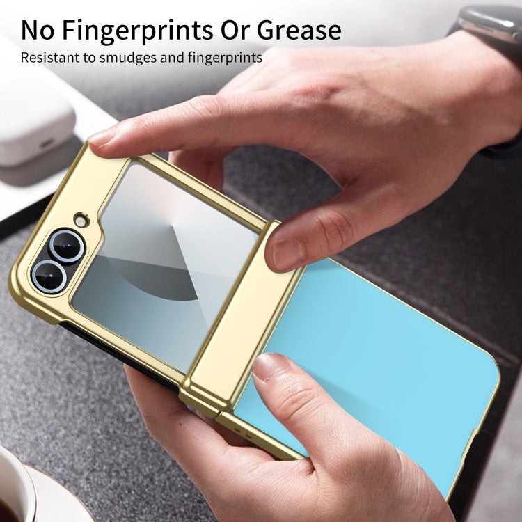 For Samsung Galaxy Z Flip5 Integrated AG Frosted Vacuum Plating Phone Case