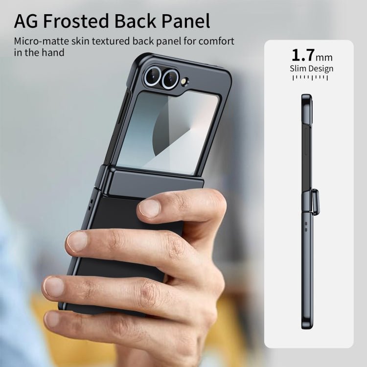 For Samsung Galaxy Z Flip5 Integrated AG Frosted Vacuum Plating Phone Case