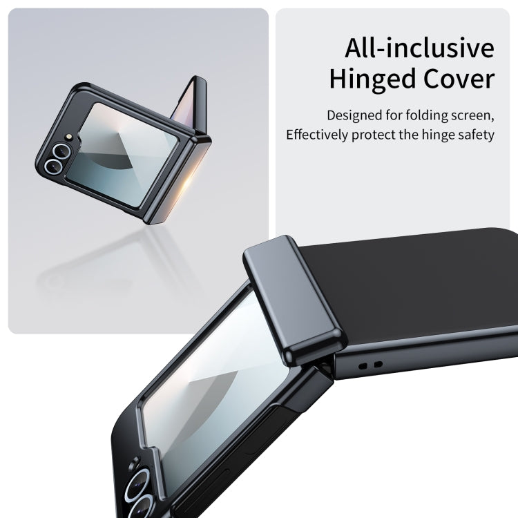 For Samsung Galaxy Z Flip5 Integrated AG Frosted Vacuum Plating Phone Case
