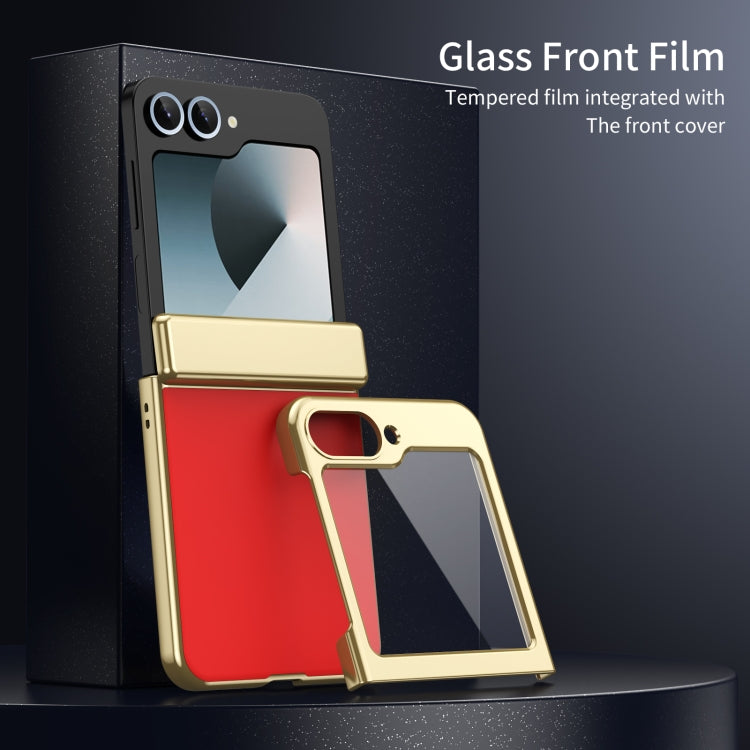 For Samsung Galaxy Z Flip5 Integrated AG Frosted Vacuum Plating Phone Case