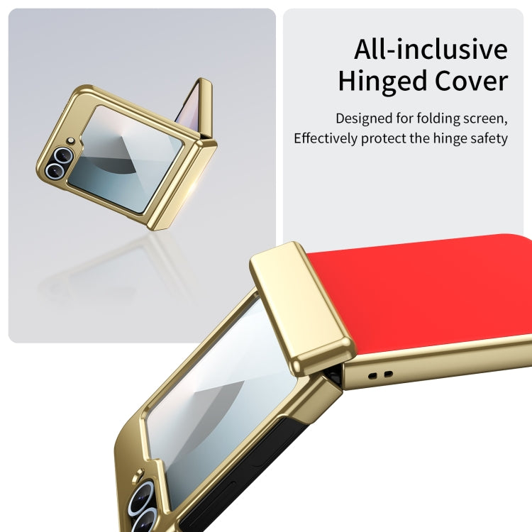 For Samsung Galaxy Z Flip5 Integrated AG Frosted Vacuum Plating Phone Case