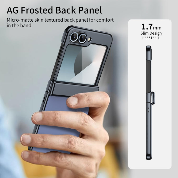For Samsung Galaxy Z Flip5 Integrated AG Frosted Vacuum Plating Phone Case