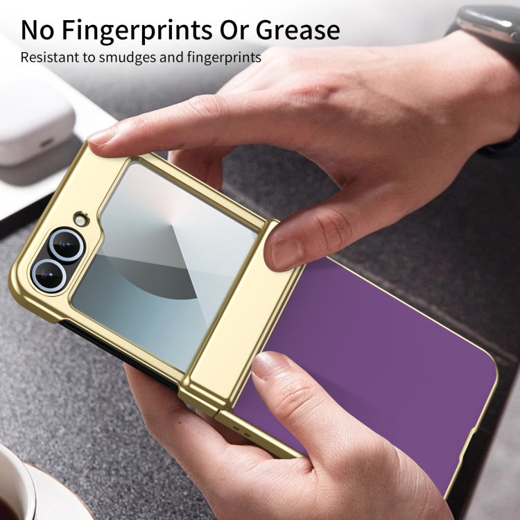 For Samsung Galaxy Z Flip5 Integrated AG Frosted Vacuum Plating Phone Case
