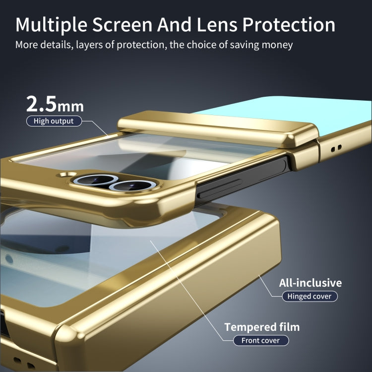 For Samsung Galaxy Z Flip6 / Flip7 FE Integrated AG Frosted Vacuum Plating Phone Case
