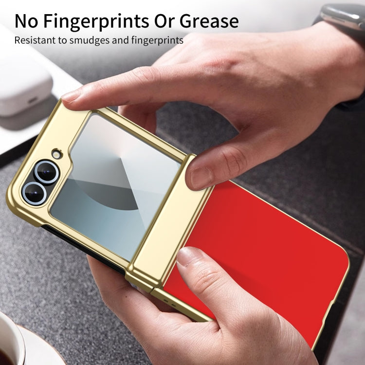 For Samsung Galaxy Z Flip6 / Flip7 FE Integrated AG Frosted Vacuum Plating Phone Case