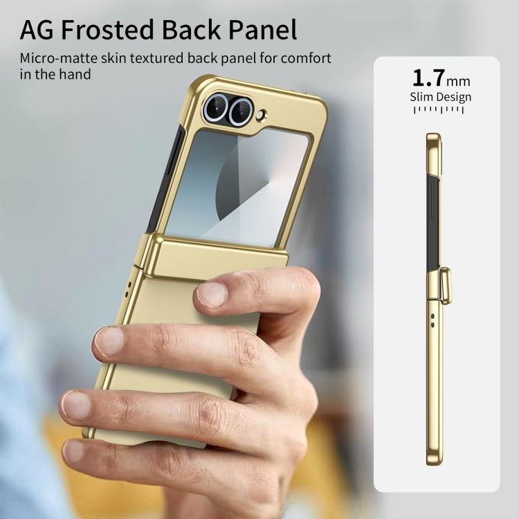 For Samsung Galaxy Z Flip6 / Flip7 FE Integrated AG Frosted Vacuum Plating Phone Case