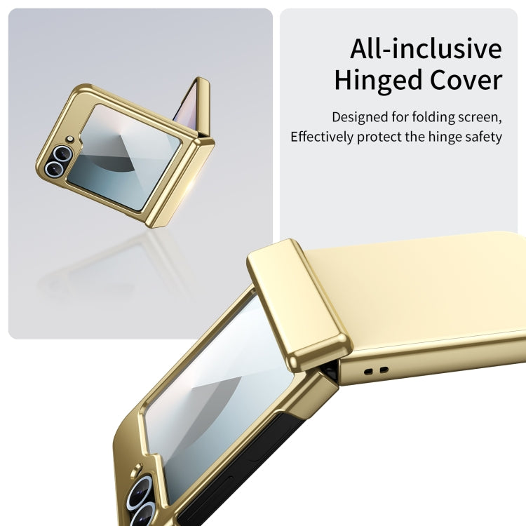 For Samsung Galaxy Z Flip6 / Flip7 FE Integrated AG Frosted Vacuum Plating Phone Case