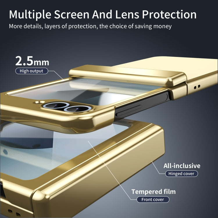 For Samsung Galaxy Z Flip6 / Flip7 FE Integrated AG Frosted Vacuum Plating Phone Case