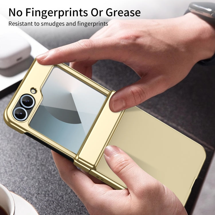 For Samsung Galaxy Z Flip6 / Flip7 FE Integrated AG Frosted Vacuum Plating Phone Case