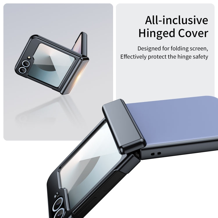 For Samsung Galaxy Z Flip6 / Flip7 FE Integrated AG Frosted Vacuum Plating Phone Case